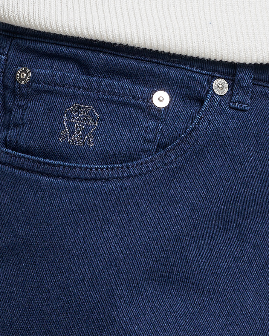 Uomini | Pantaloni | Brunello Cucinelli | Slim Fit 5-Pocket Pants Dark Blue