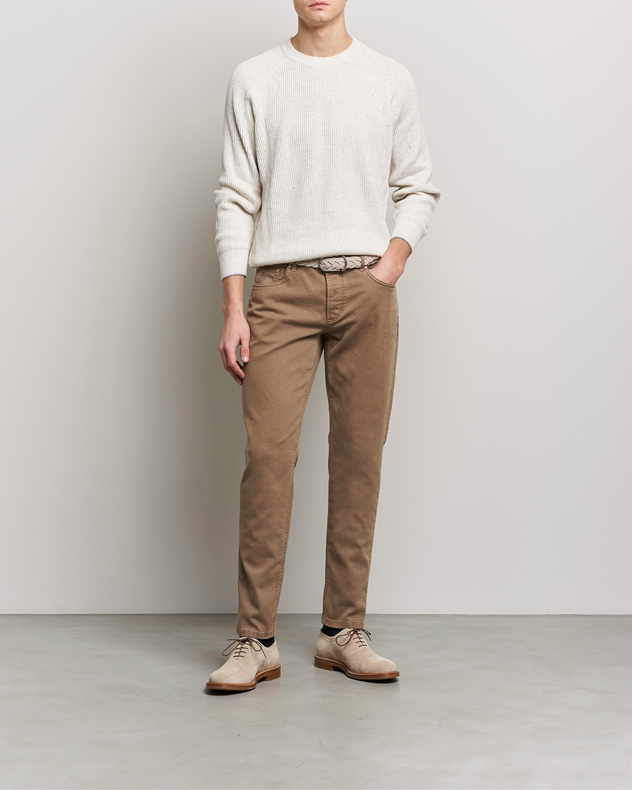 Uomini | Pantaloni | Brunello Cucinelli | Slim Fit 5-Pocket Pants Beige