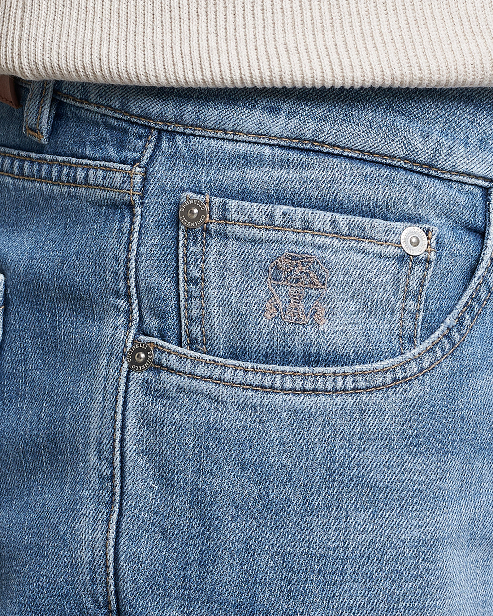 Uomini | Jeans | Brunello Cucinelli | Slim Fit Jeans Medium Wash