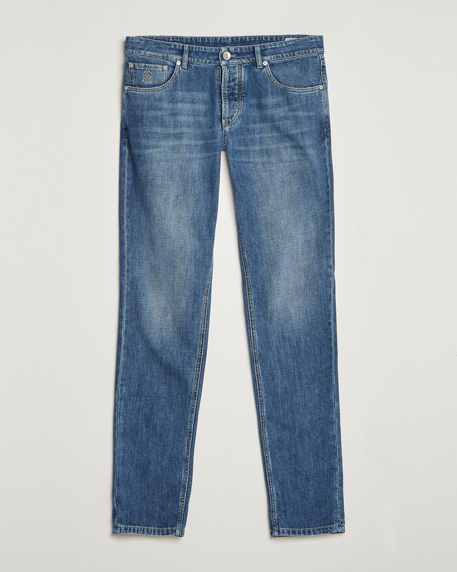 Uomini | Jeans | Brunello Cucinelli | Slim Fit Jeans Dark Wash