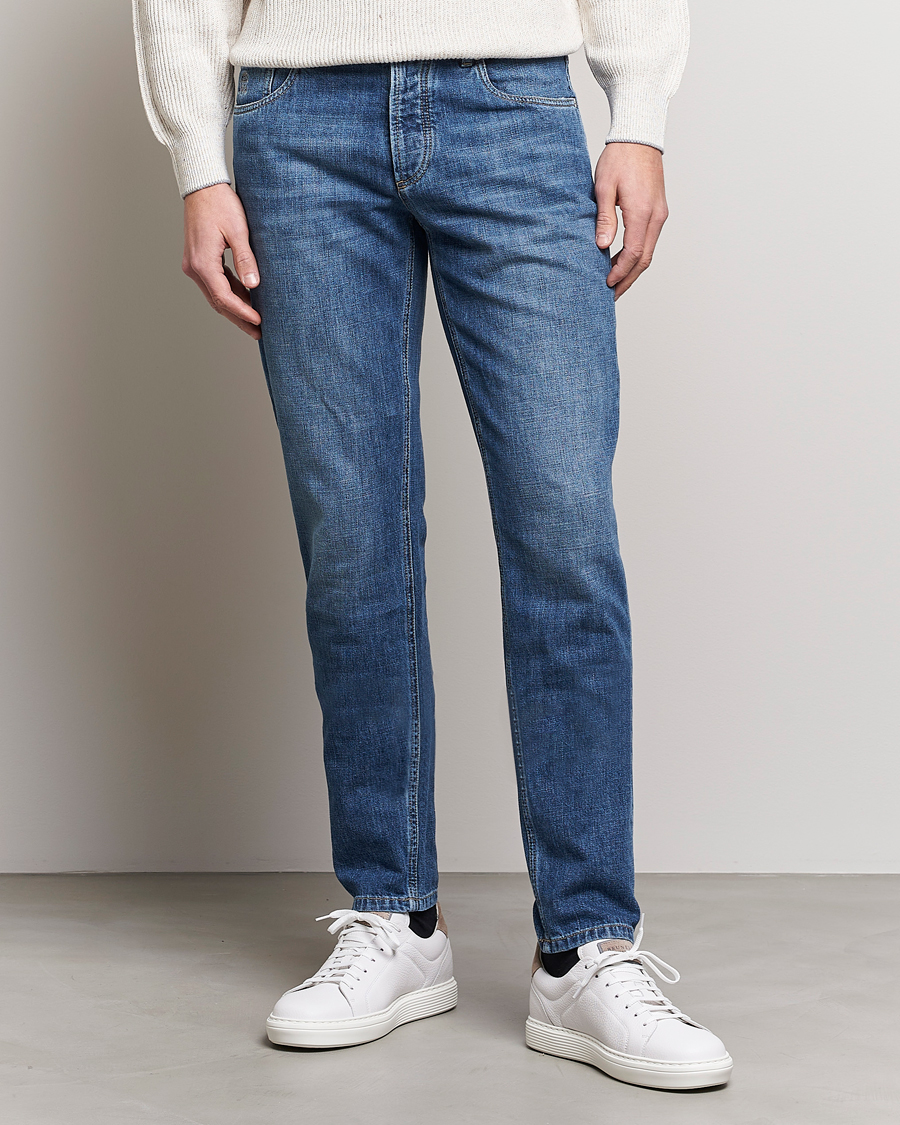 Uomini | Jeans | Brunello Cucinelli | Slim Fit Jeans Dark Wash