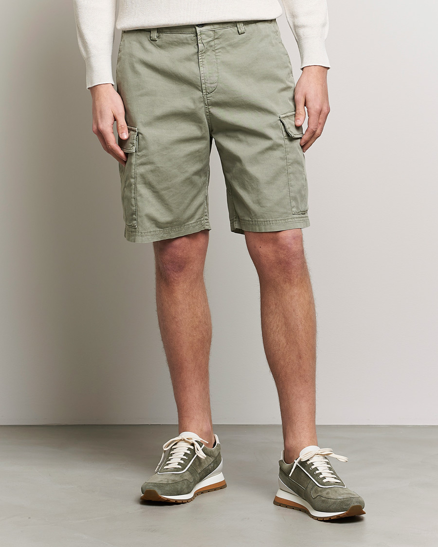 Uomini | Pantaloncini | Brunello Cucinelli | Cargo Shorts Sage Green