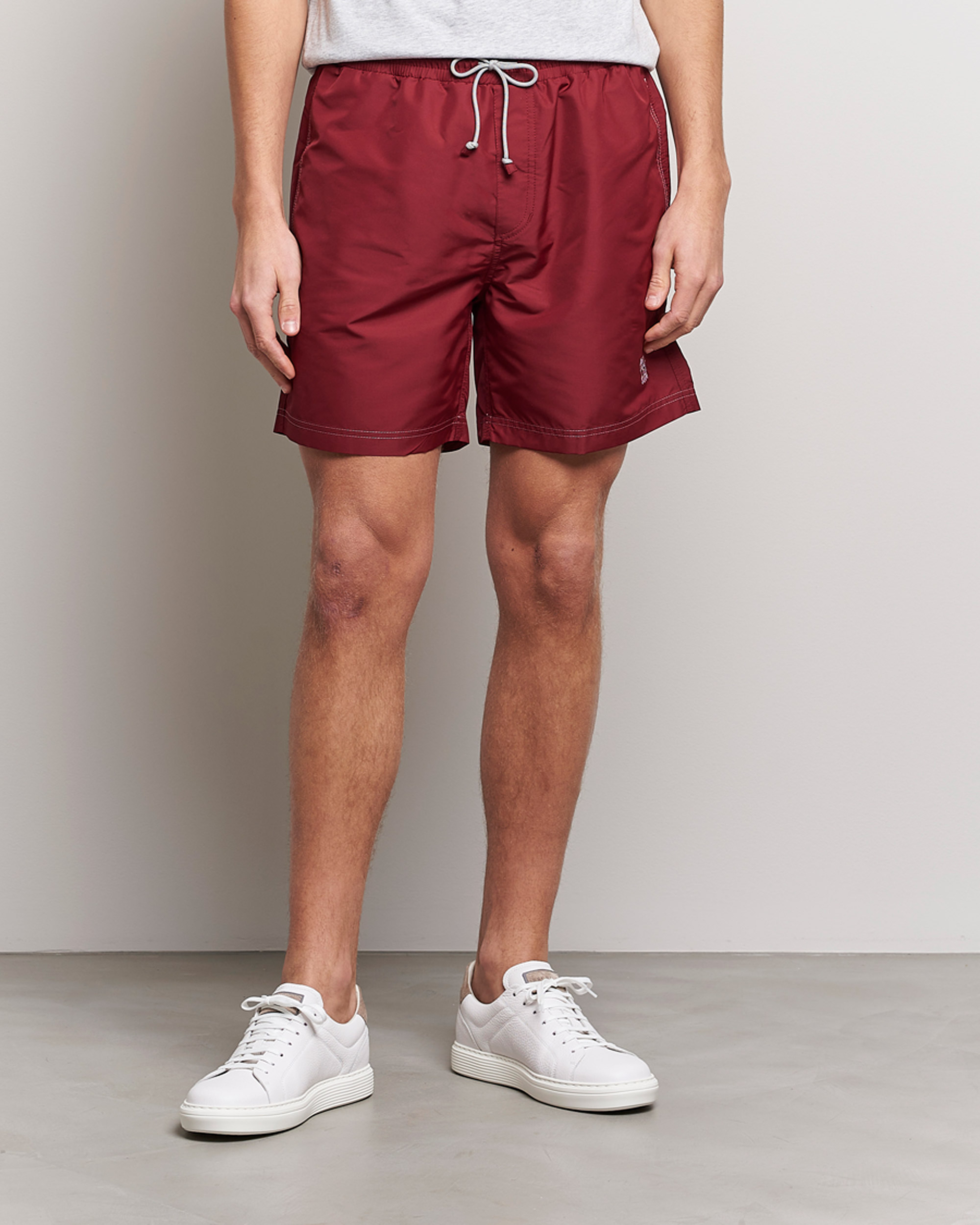 Uomini | Costumi da bagno | Brunello Cucinelli | Nylon Swim Trunks Burgundy