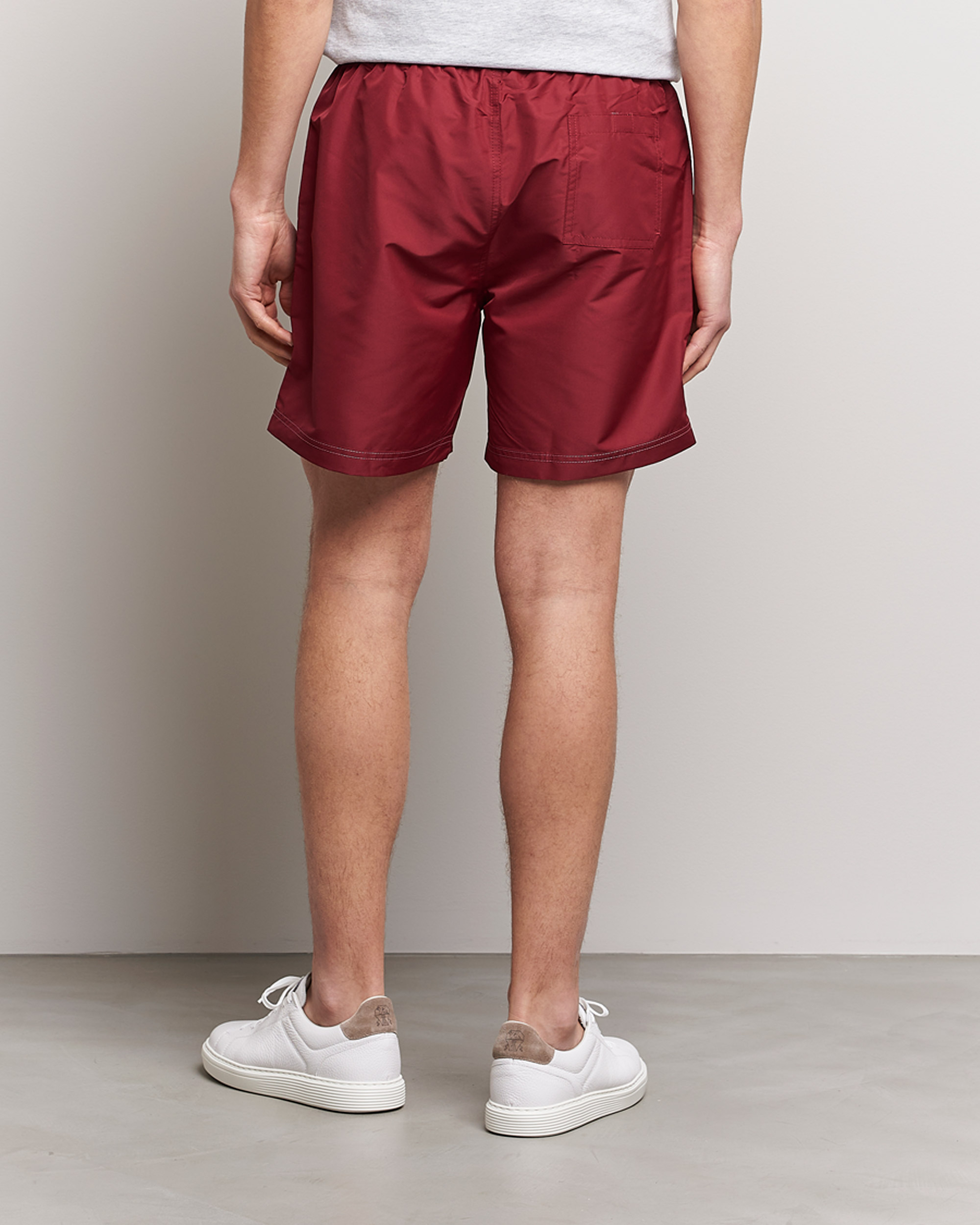 Uomini | Costumi da bagno | Brunello Cucinelli | Nylon Swim Trunks Burgundy