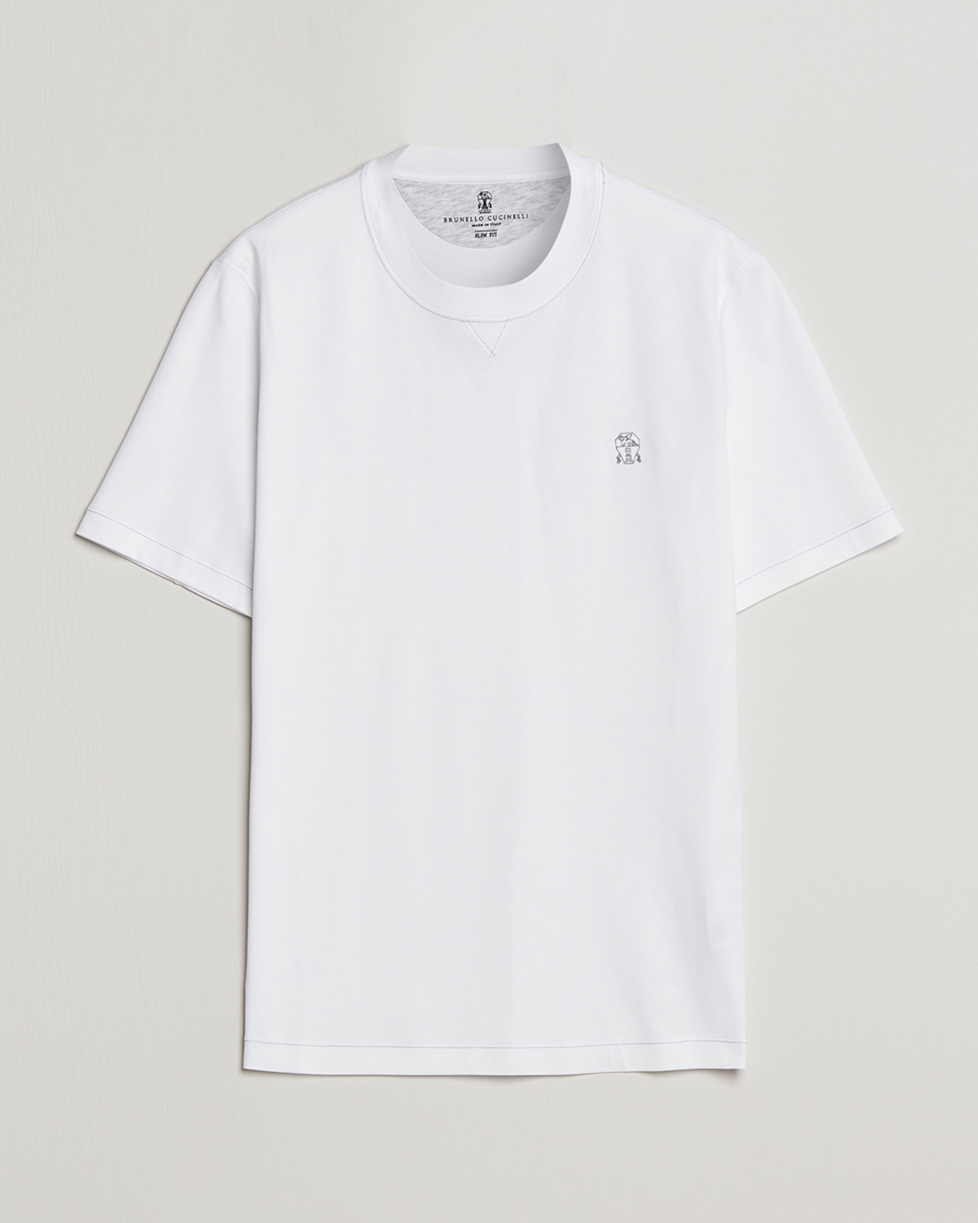 Uomini | T-shirt | Brunello Cucinelli | Short Sleeve Logo T-shirt White