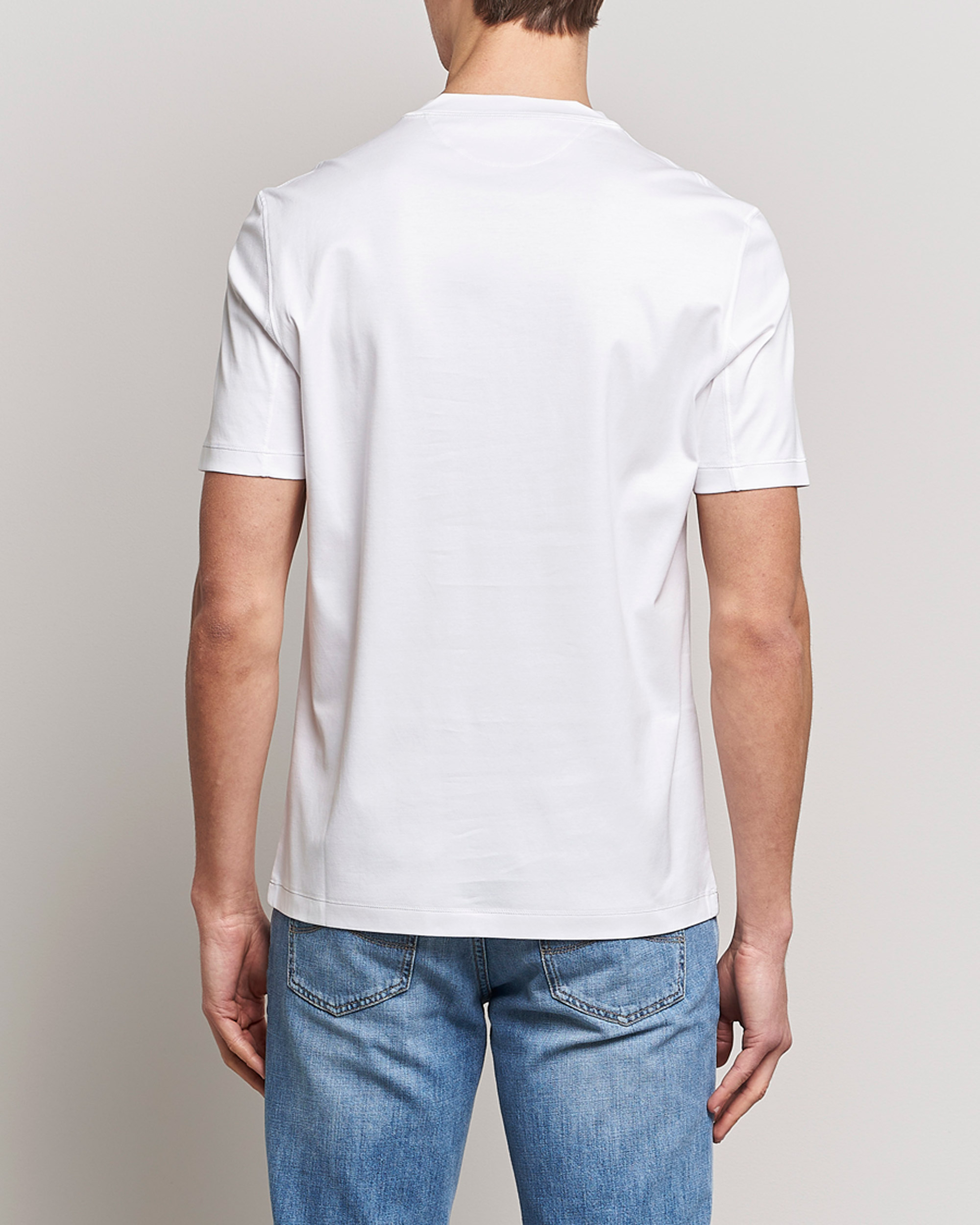 Uomini | T-shirt | Brunello Cucinelli | Short Sleeve Logo T-shirt White