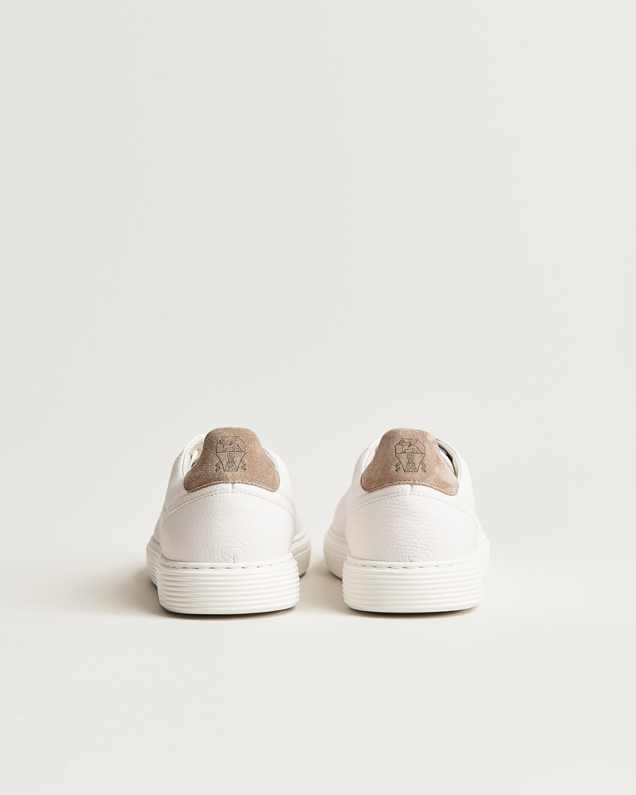 Uomini | Brunello Cucinelli Classic Sneakers White Grain Calf | Brunello Cucinelli | Classic Sneakers White Grain Calf