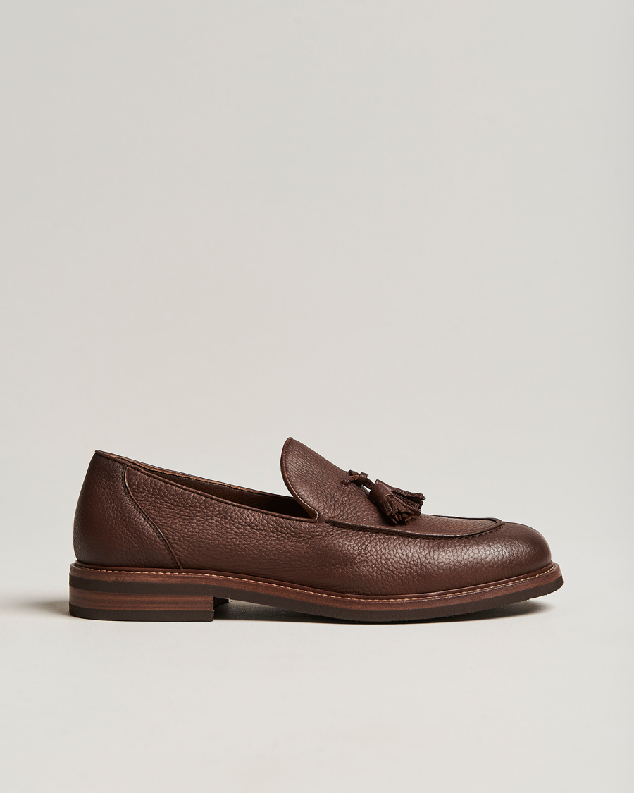 Uomini | Brunello Cucinelli Deerskin Tassel Loafer Tobacco | Brunello Cucinelli | Deerskin Tassel Loafer Tobacco