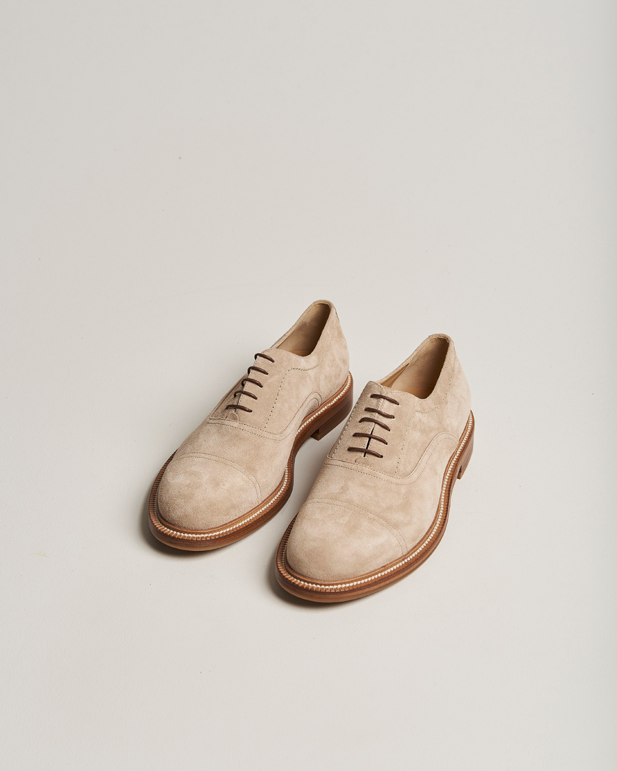 Uomini | Brunello Cucinelli Cap Toe Oxford Desert Suede | Brunello Cucinelli | Cap Toe Oxford Desert Suede