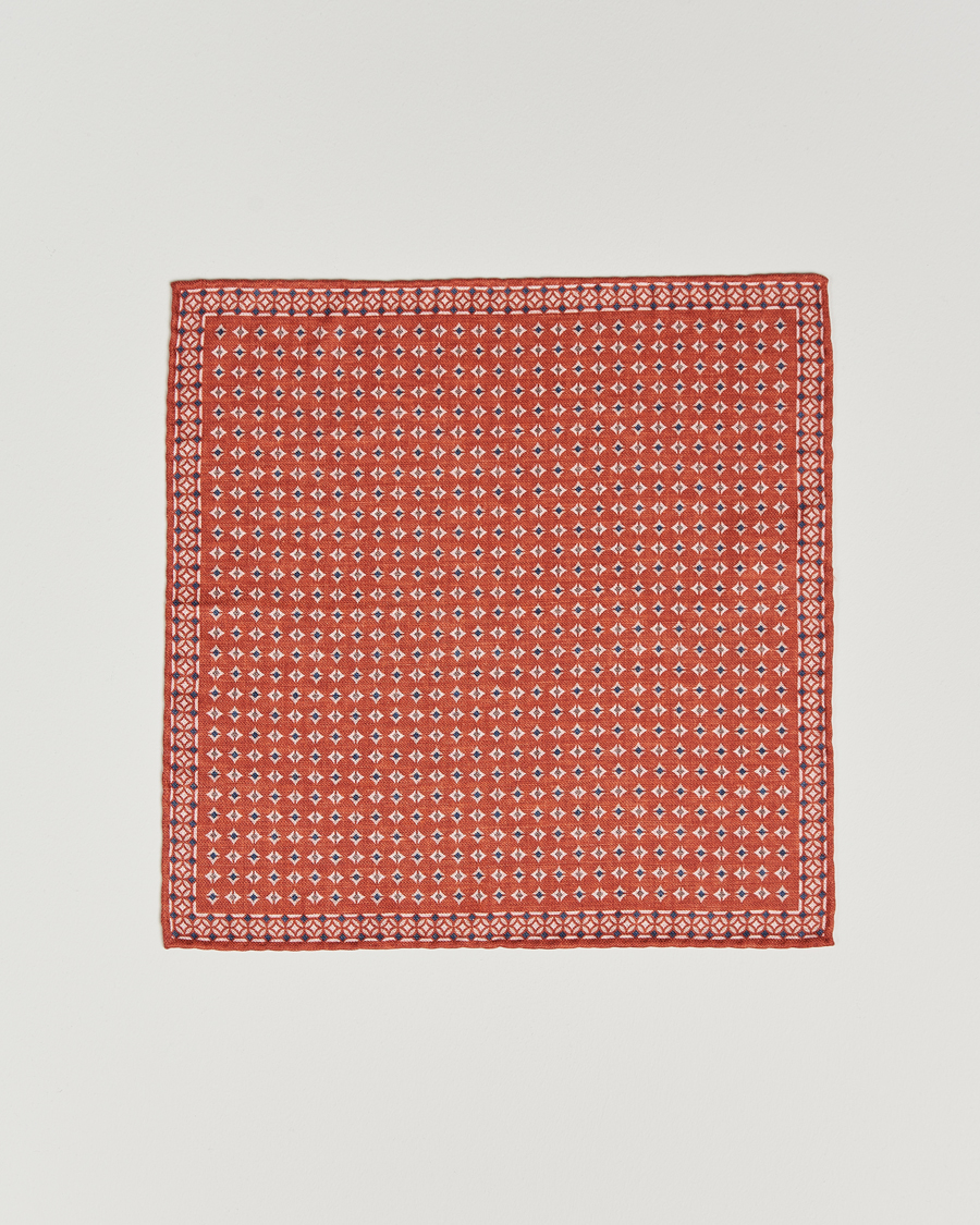 Uomini | Brunello Cucinelli Silk Pocket Square Orange | Brunello Cucinelli | Silk Pocket Square Orange