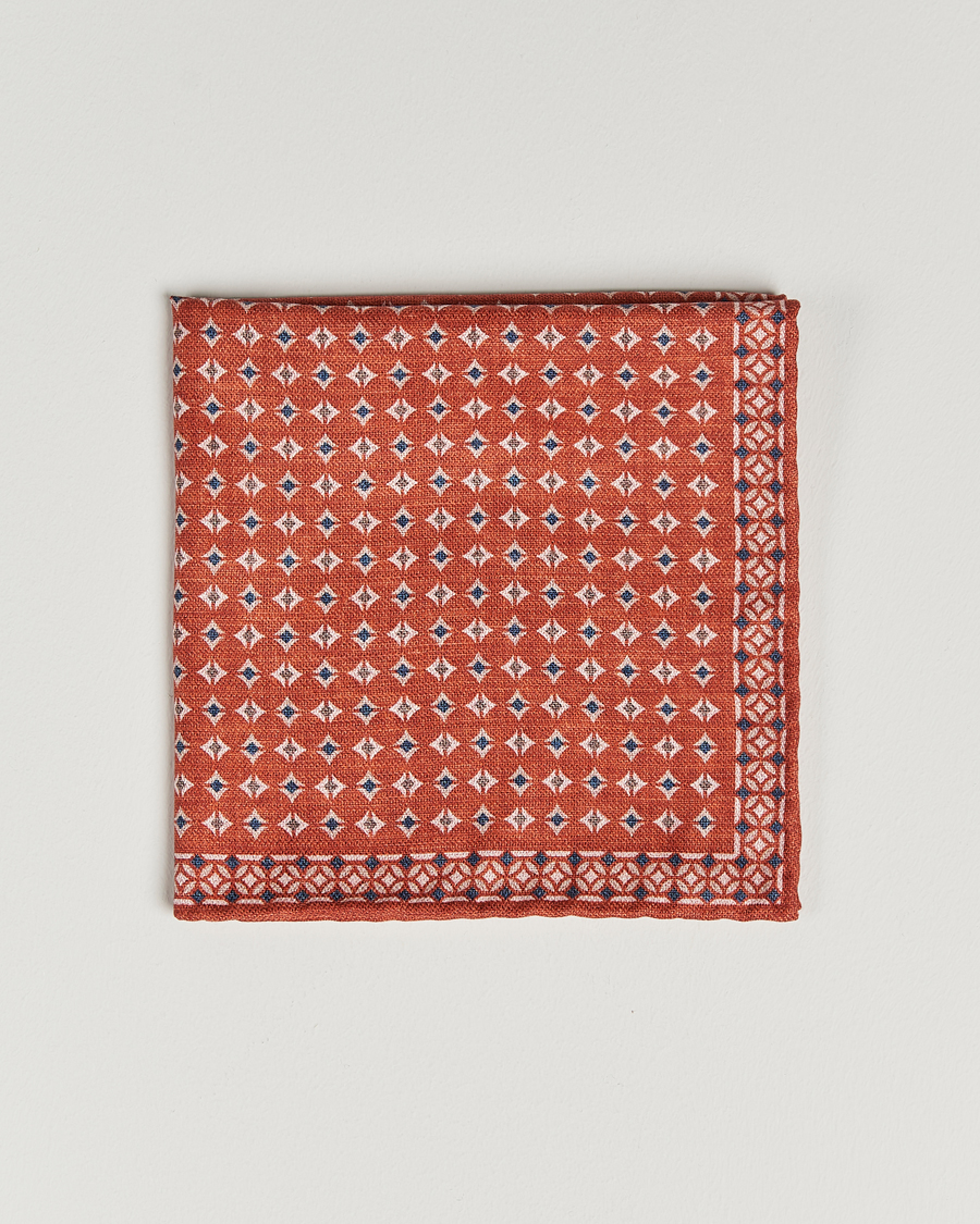 Uomini | Brunello Cucinelli Silk Pocket Square Orange | Brunello Cucinelli | Silk Pocket Square Orange