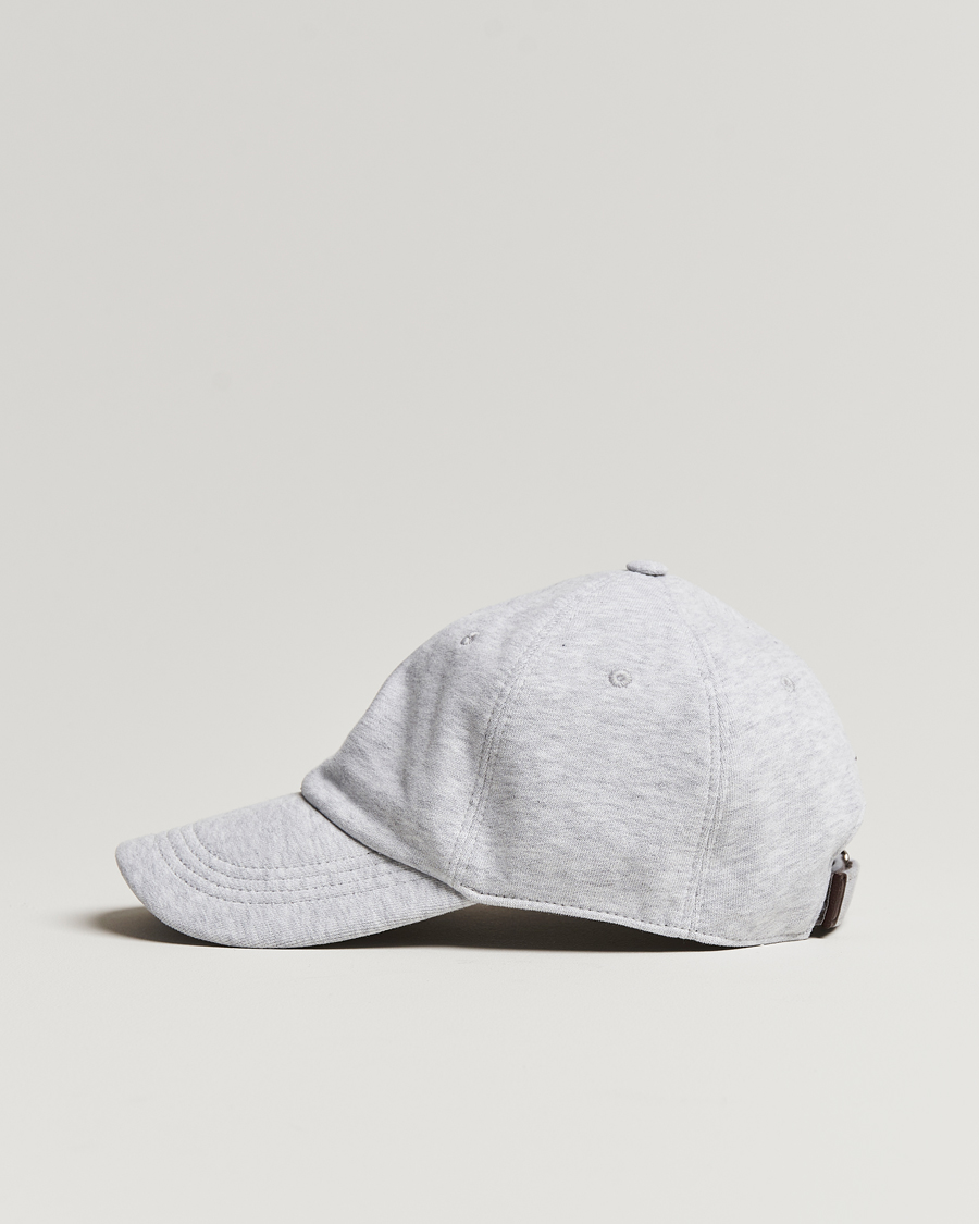 Uomini | Brunello Cucinelli Peach Baseball Cap Light Grey | Brunello Cucinelli | Peach Baseball Cap Light Grey