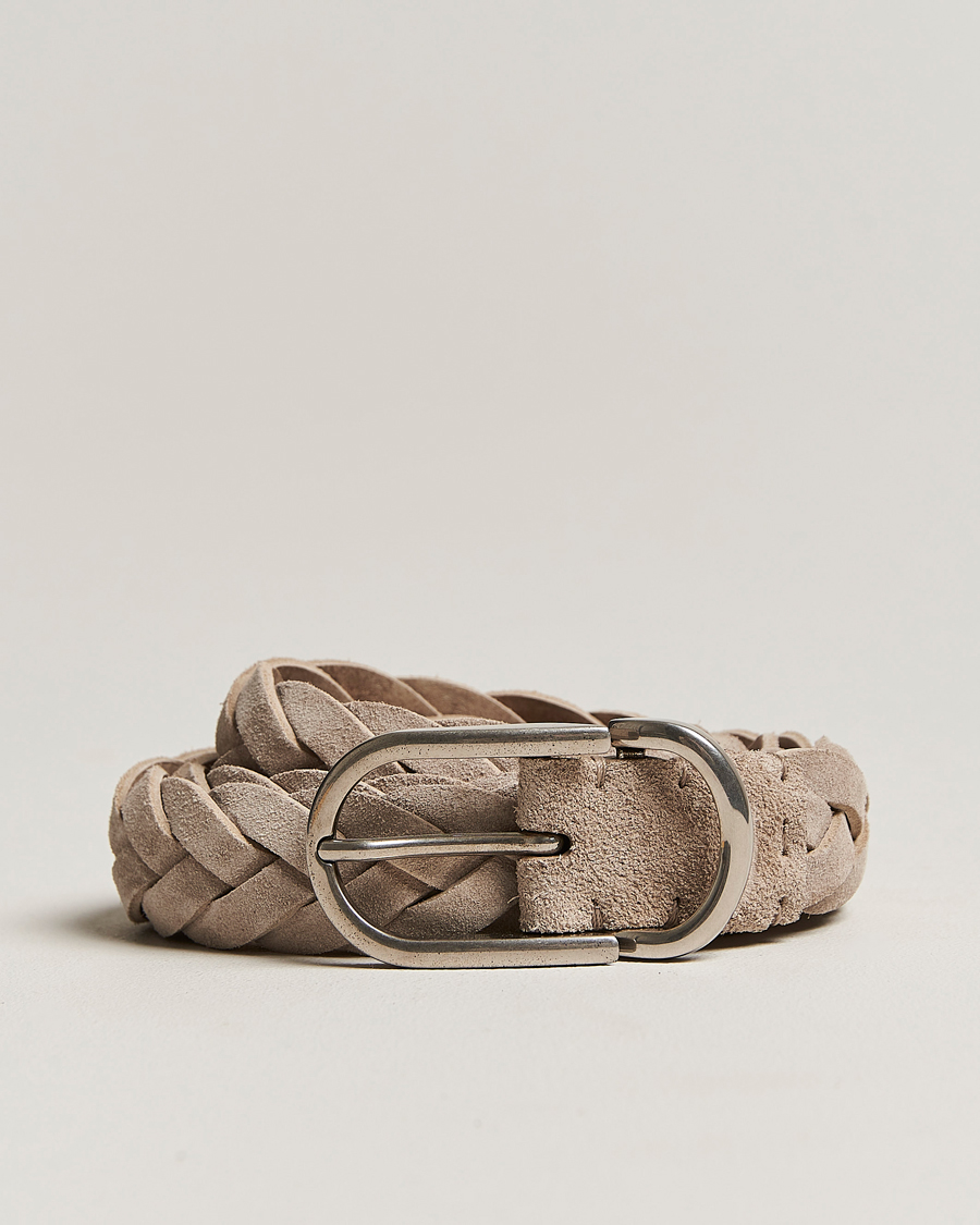 Uomini | Brunello Cucinelli Braided Suede Belt Desert Suede | Brunello Cucinelli | Braided Suede Belt Desert Suede