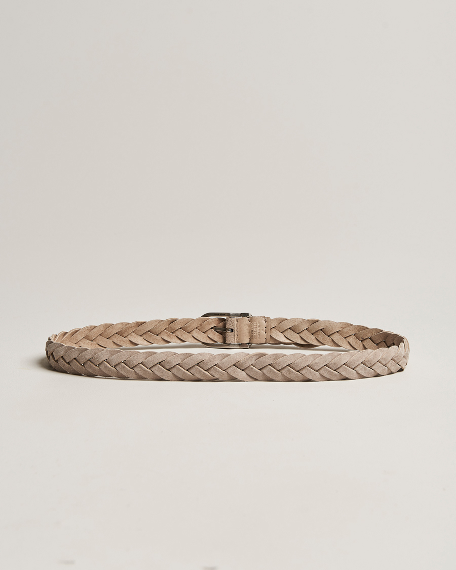 Uomini | Brunello Cucinelli Braided Suede Belt Desert Suede | Brunello Cucinelli | Braided Suede Belt Desert Suede