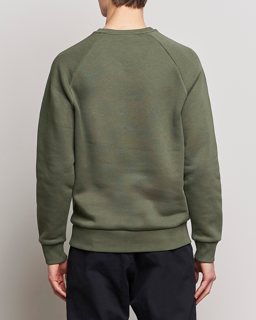 Uomini | Maglieria | Peak Performance | Original Small Logo Crew Neck Sweatshirt Pine Needle