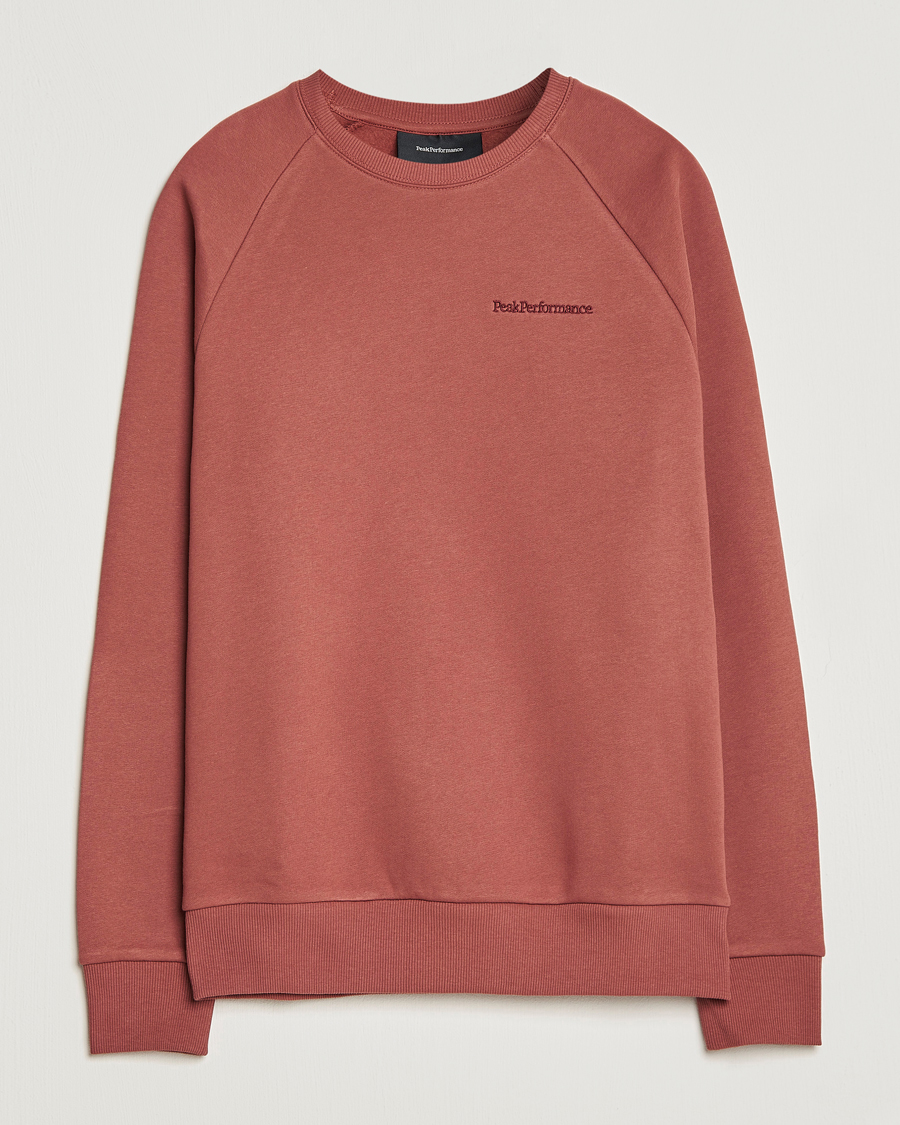 Uomini | Maglieria | Peak Performance | Original Small Logo Crew Neck Sweatshirt Classic Clay