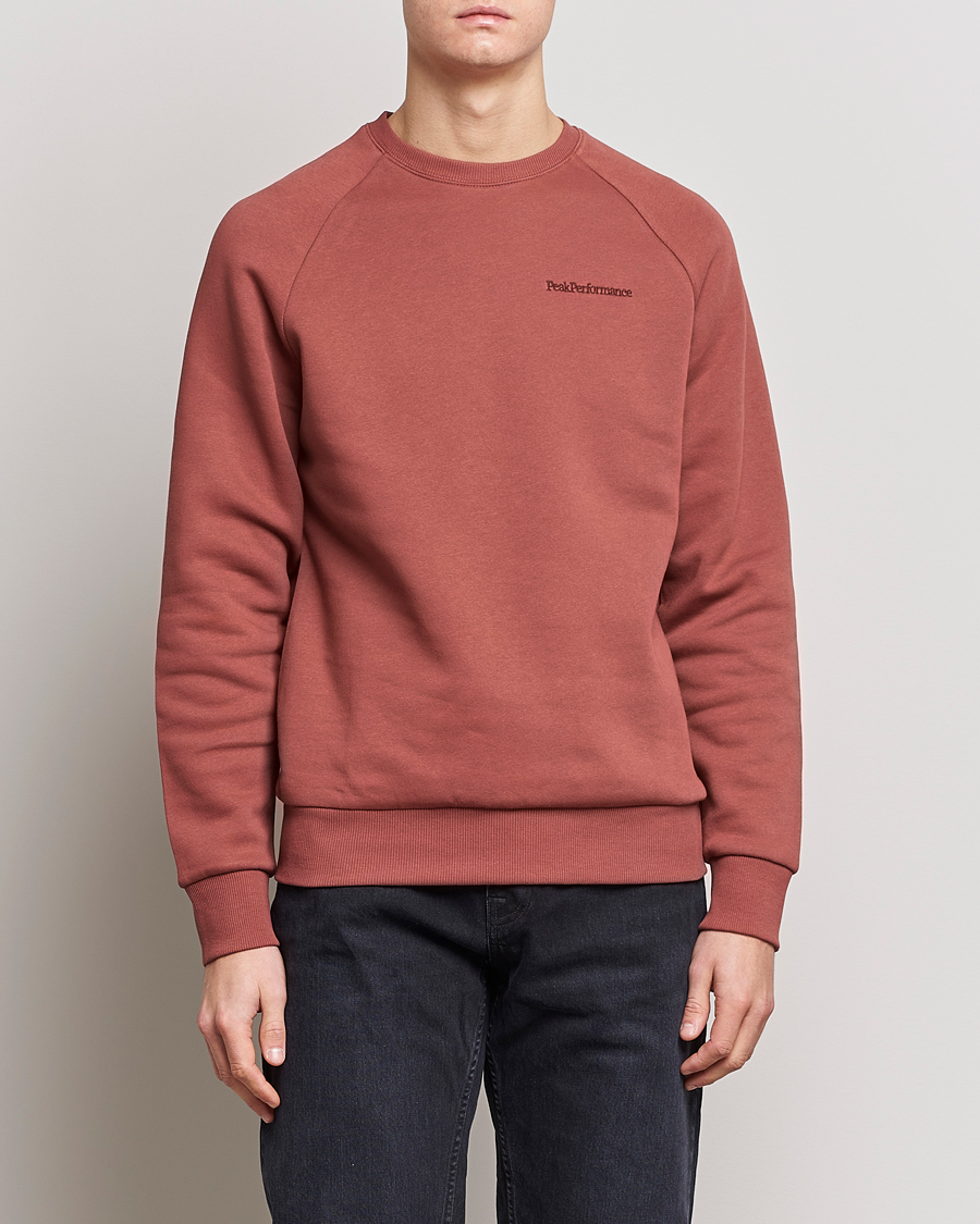 Uomini | Maglieria | Peak Performance | Original Small Logo Crew Neck Sweatshirt Classic Clay