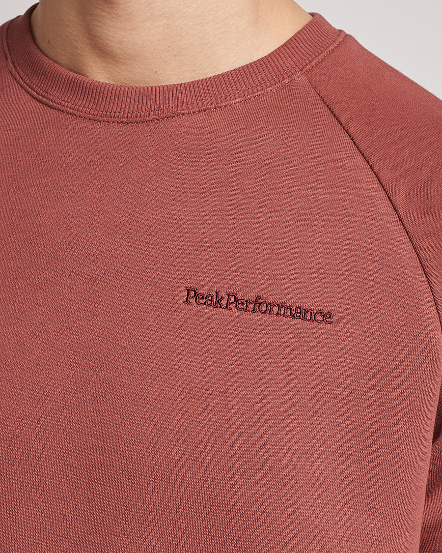 Uomini | Maglieria | Peak Performance | Original Small Logo Crew Neck Sweatshirt Classic Clay