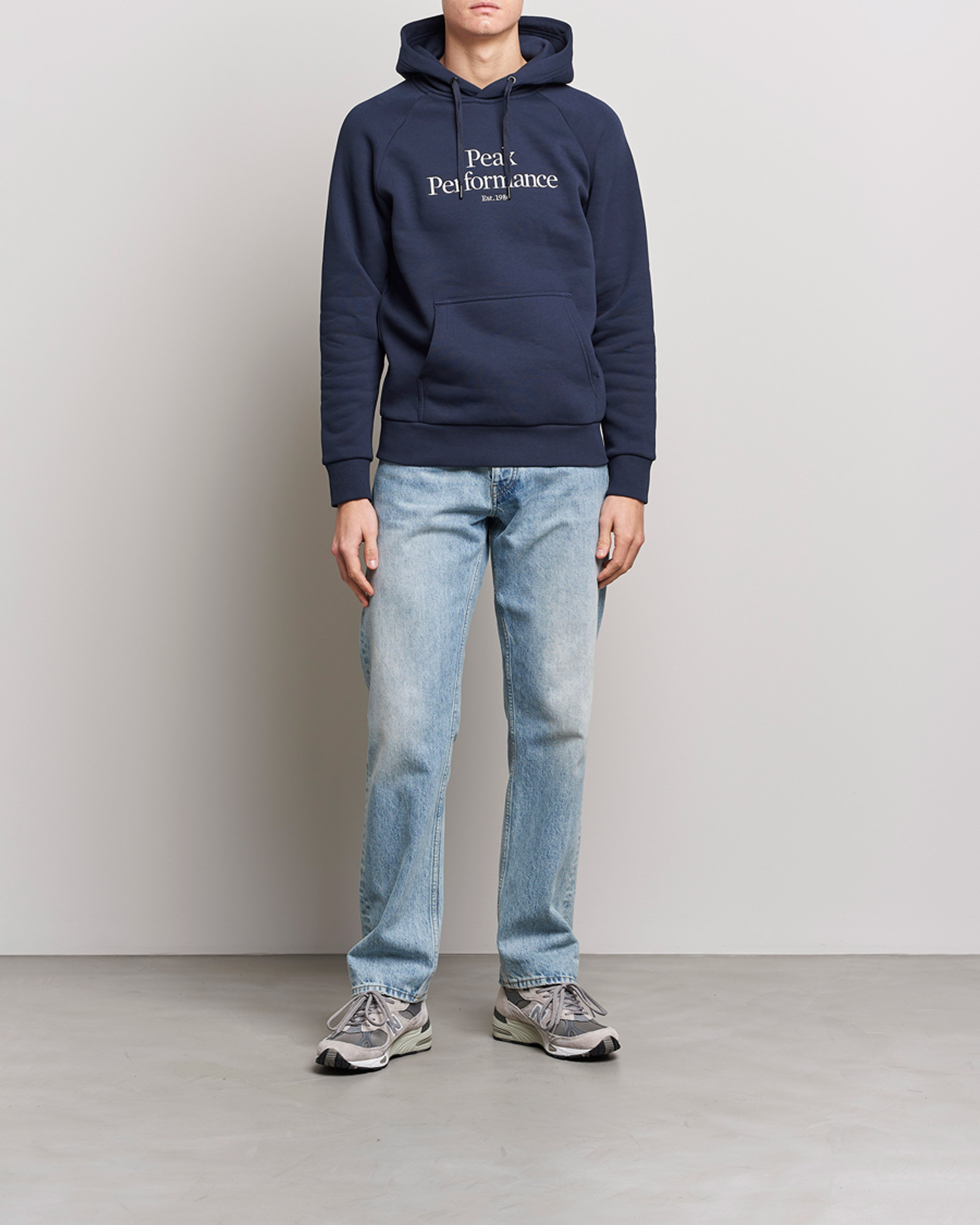 Uomini | Maglieria | Peak Performance | Original Logo Hoodie Blue Shadow