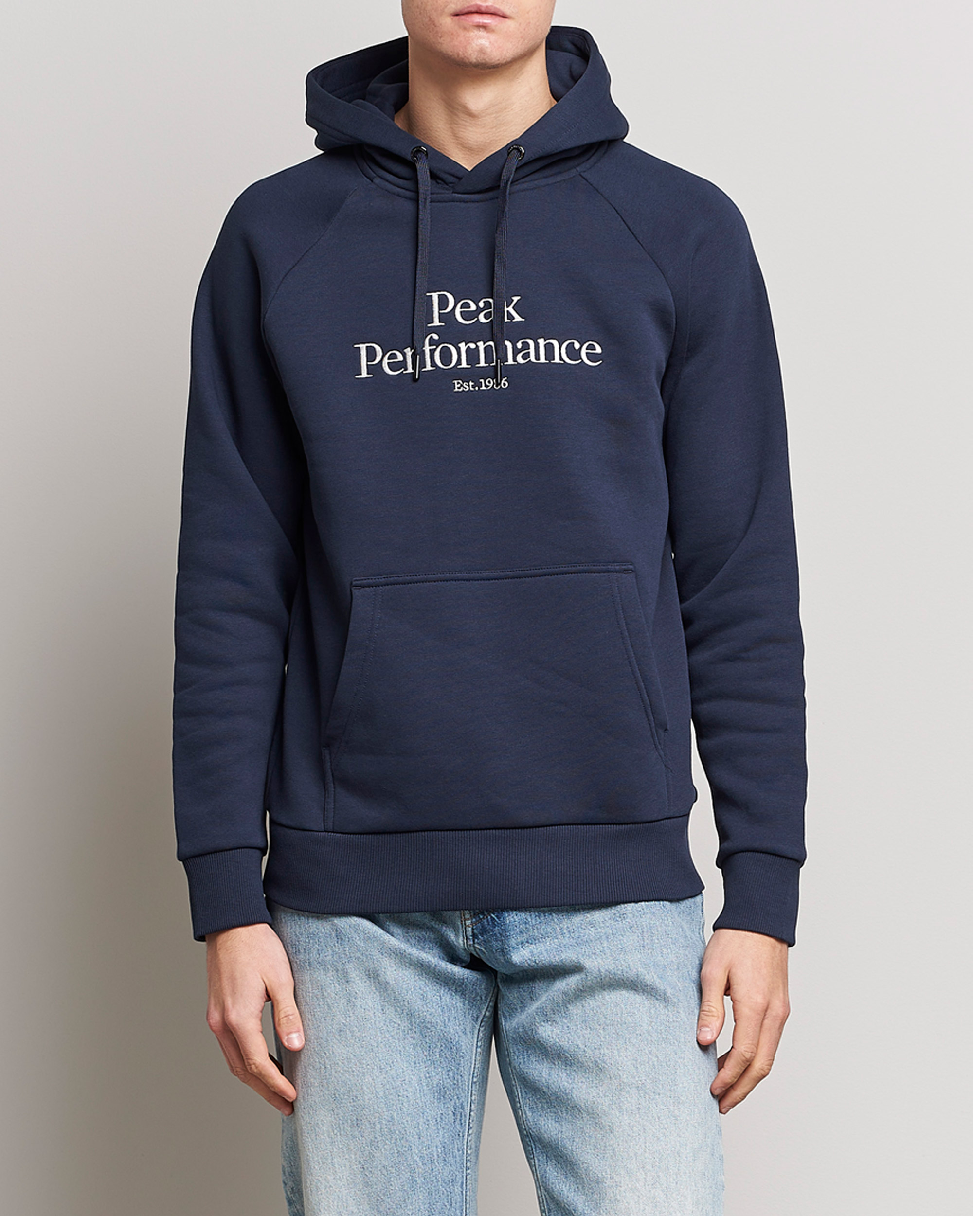 Uomini | Maglieria | Peak Performance | Original Logo Hoodie Blue Shadow