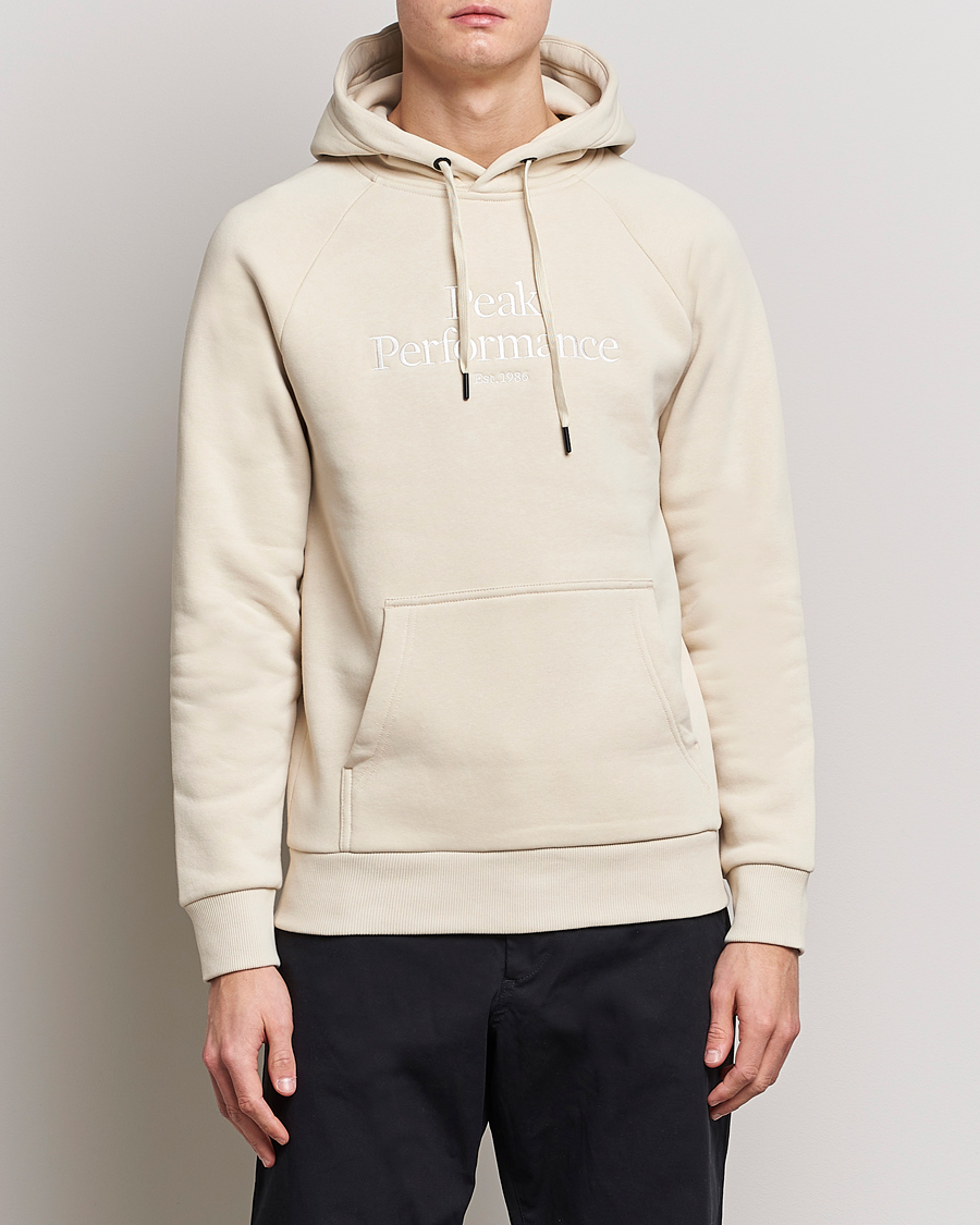 Uomini | Maglieria | Peak Performance | Original Logo Hoodie Sand Fog