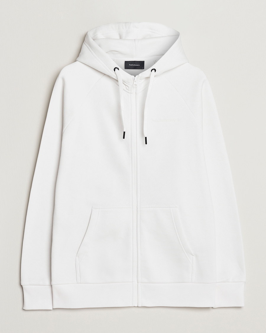 Uomini | Maglieria | Peak Performance | Original Small Logo Full Zip Off White