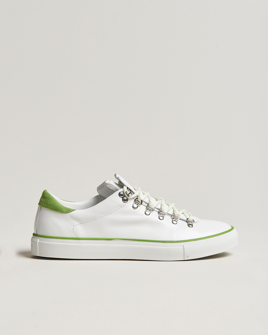 Uomini | Diemme Marostica Low Sneaker White Nappa Lime | Diemme | Marostica Low Sneaker White Nappa Lime