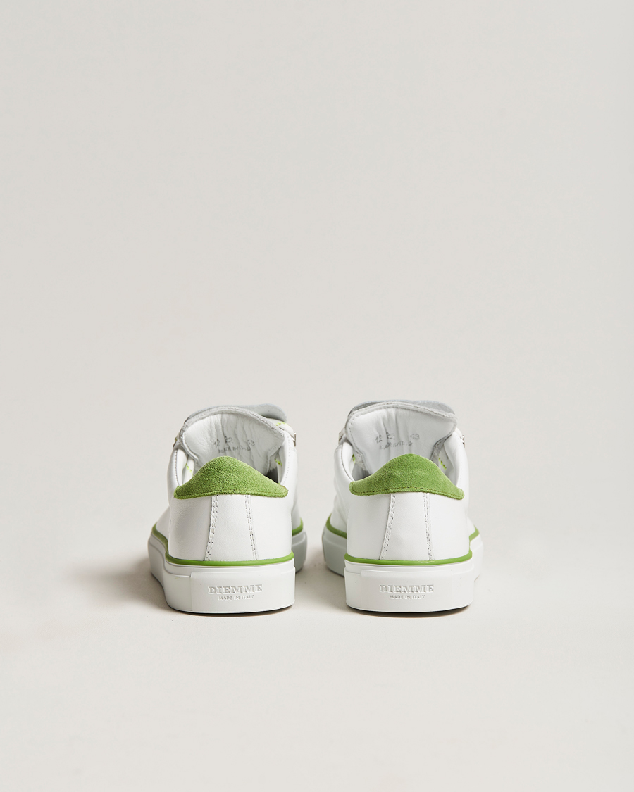 Uomini | Diemme Marostica Low Sneaker White Nappa Lime | Diemme | Marostica Low Sneaker White Nappa Lime
