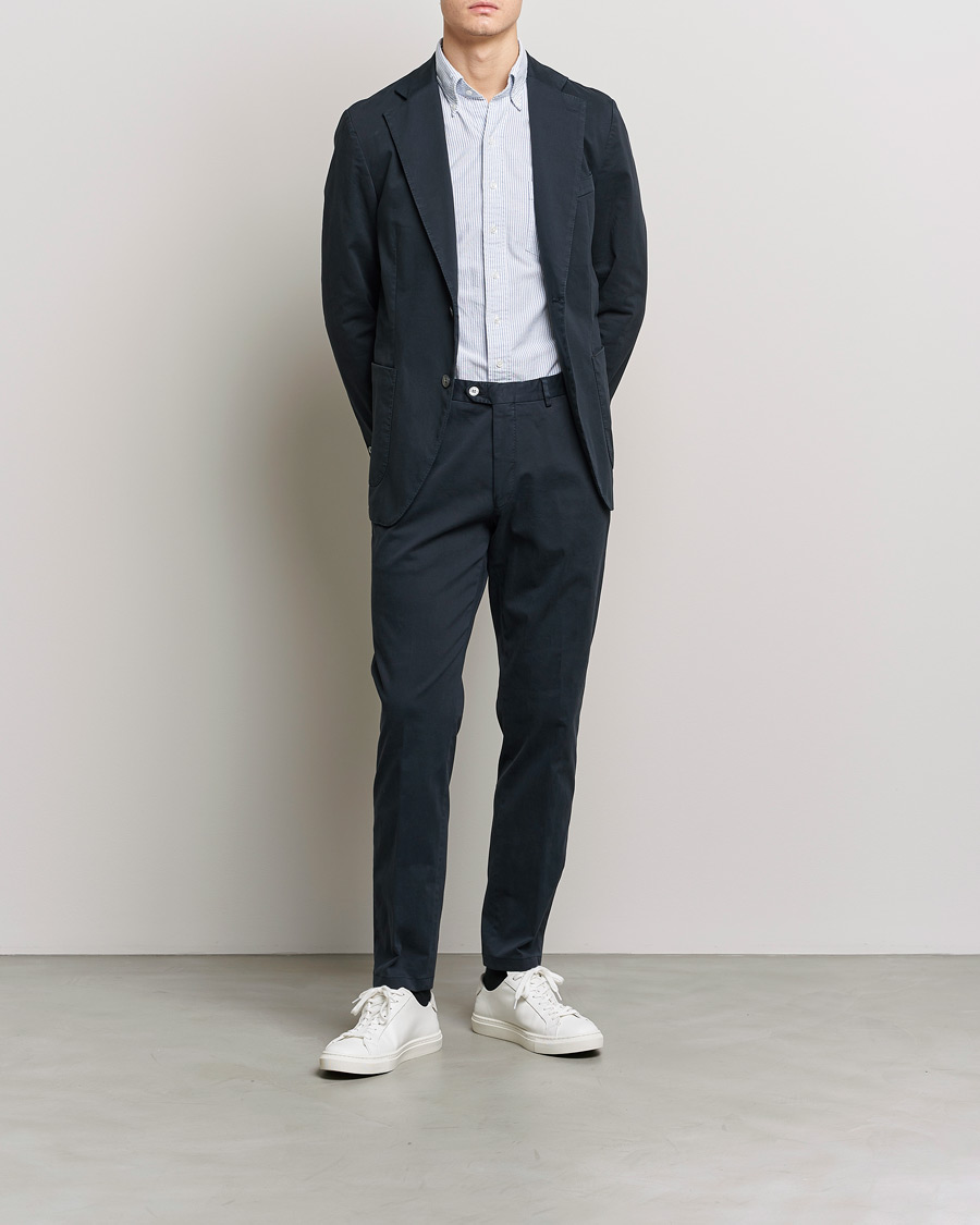 Uomini | Blazers | Oscar Jacobson | Egel Cotton Blazer Navy