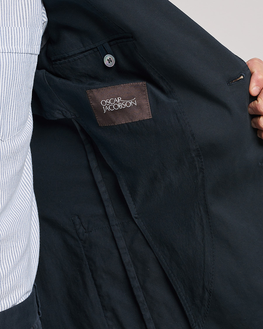Uomini | Blazers | Oscar Jacobson | Egel Cotton Blazer Navy