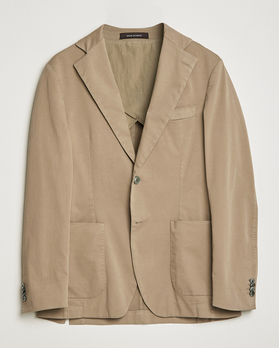 Uomini | Blazers | Oscar Jacobson | Egel Cotton Blazer Beige