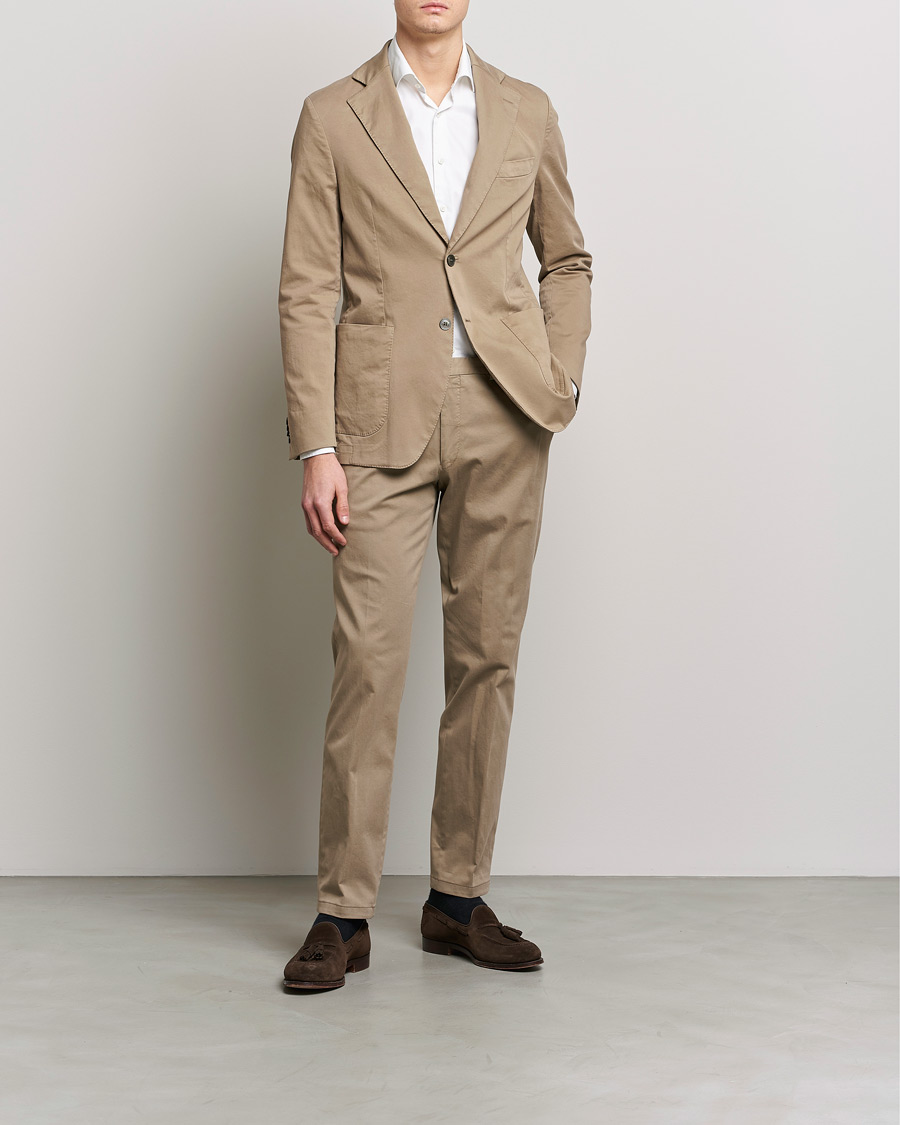 Uomini | Blazers | Oscar Jacobson | Egel Cotton Blazer Beige