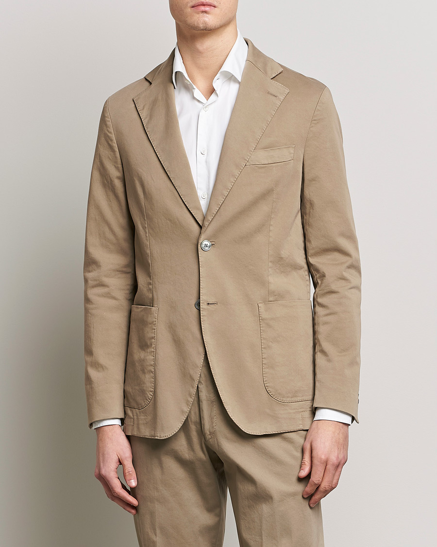Uomini | Blazers | Oscar Jacobson | Egel Cotton Blazer Beige