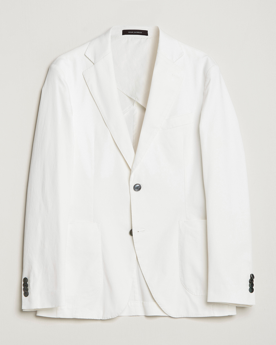 Uomini | Blazers | Oscar Jacobson | Egel Cotton Blazer White