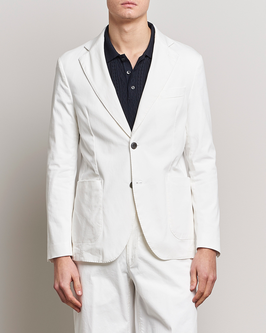 Uomini | Blazers | Oscar Jacobson | Egel Cotton Blazer White