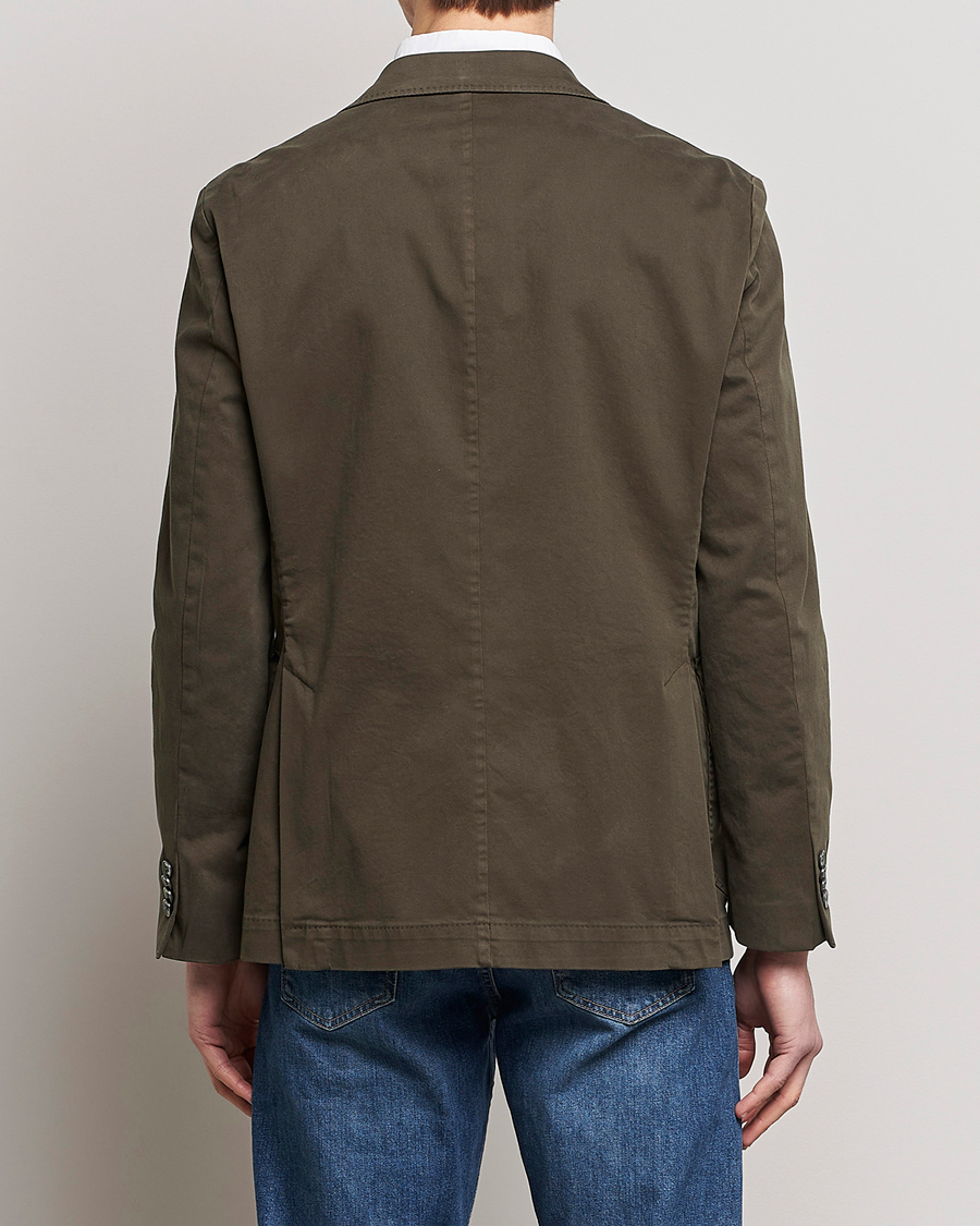Uomini | Blazers | Oscar Jacobson | Friso Cotton Safari Blazer Dark Green