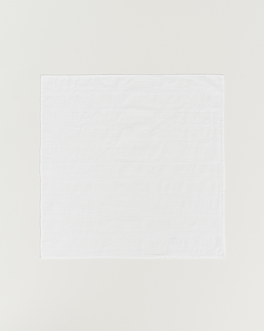 Uomini | Oscar Jacobson Cotton Structure Bandana White | Oscar Jacobson | Cotton Structure Bandana White