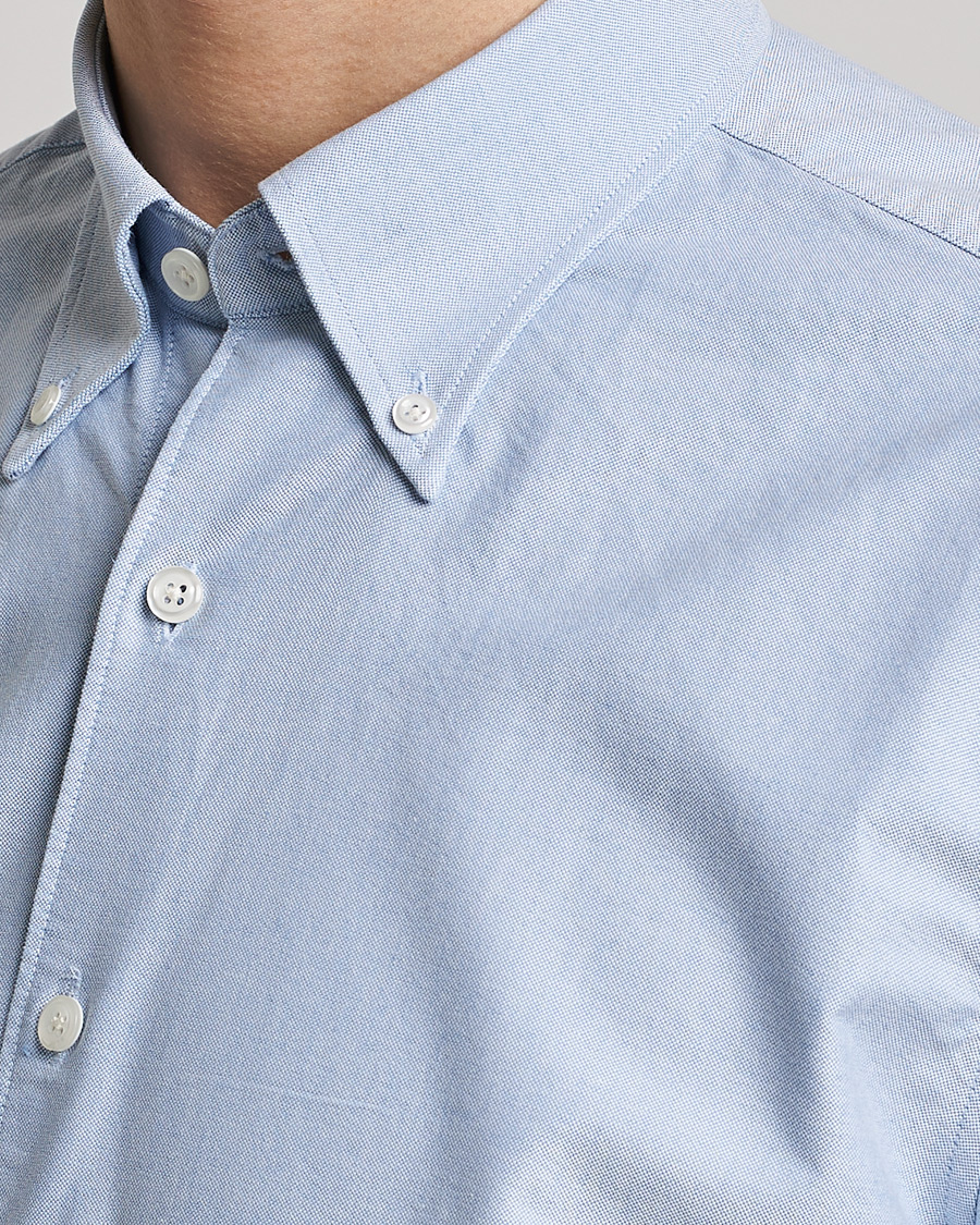 Uomini | Camicie | Oscar Jacobson | Regular Fit Button Down Oxford Shirt Light Blue
