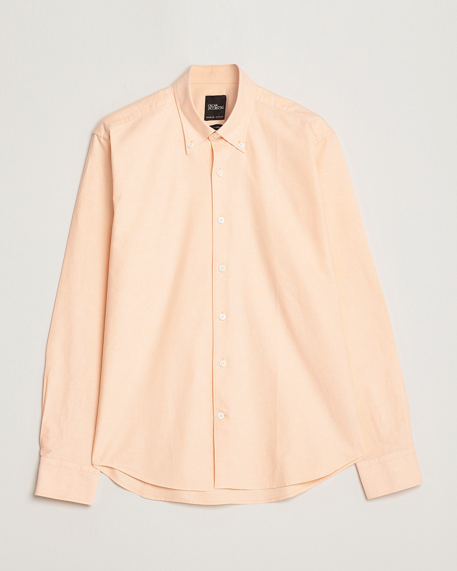 Uomini | Camicie | Oscar Jacobson | Regular Fit Button Down Oxford Shirt Orange