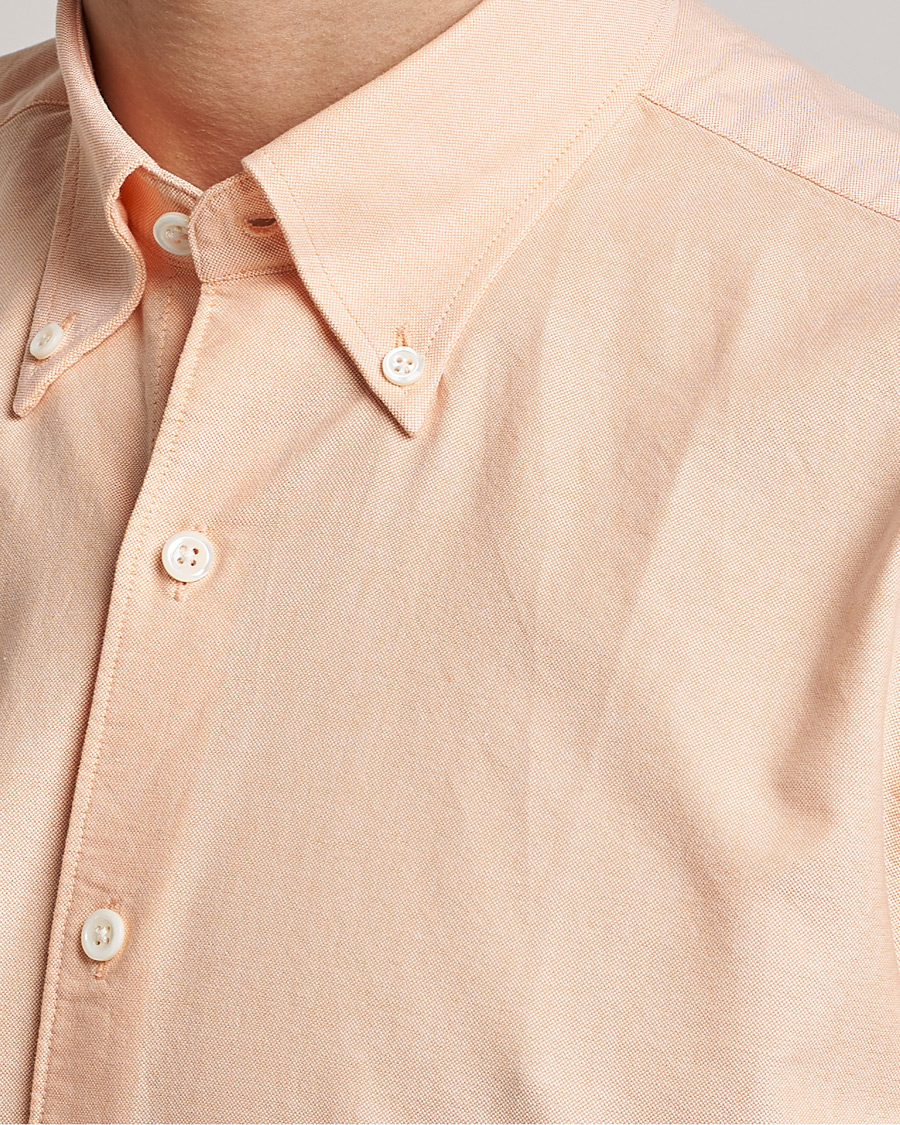 Uomini | Camicie | Oscar Jacobson | Regular Fit Button Down Oxford Shirt Orange