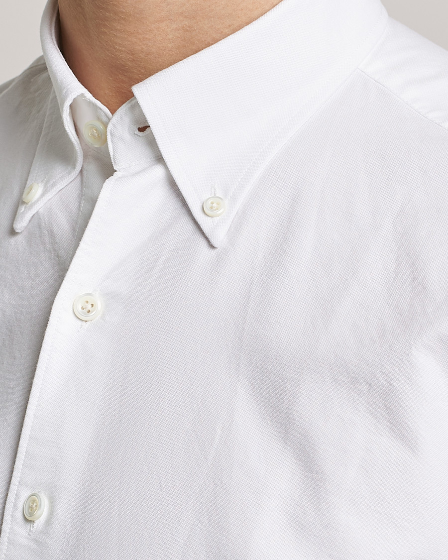 Uomini | Camicie | Oscar Jacobson | Regular Fit Button Down Oxford Shirt White