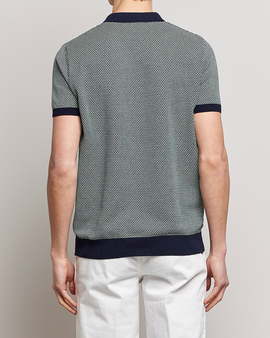 Uomini | Polo | Oscar Jacobson | Dalius Cotton Woven Structure Cotton Polo Green