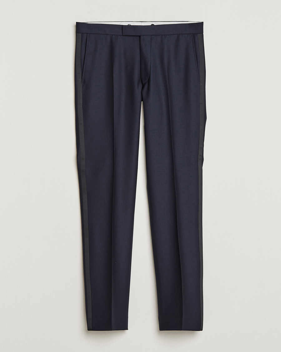 Uomini | Pantaloni | Oscar Jacobson | Denz Tuxedo Trousers Navy