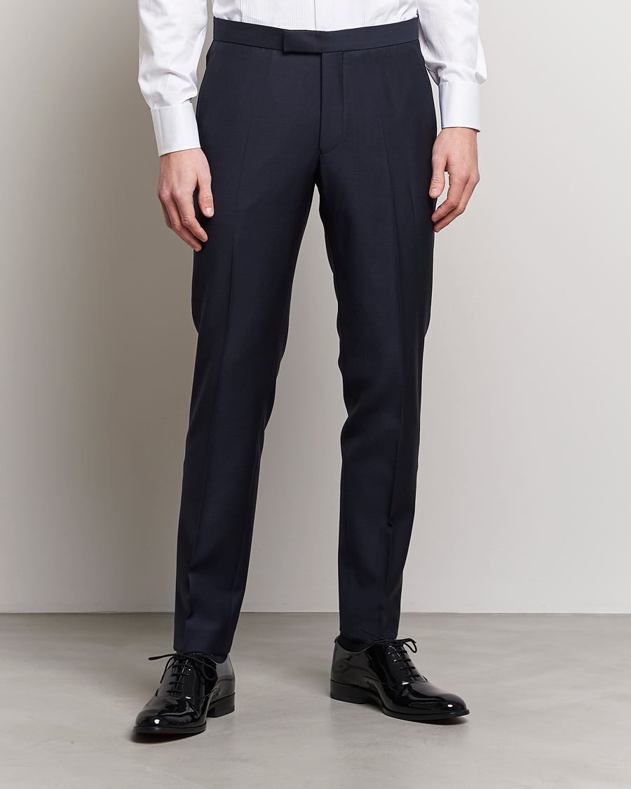 Uomini | Pantaloni | Oscar Jacobson | Denz Tuxedo Trousers Navy