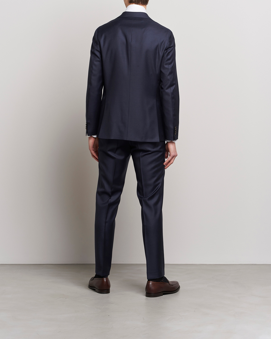 Uomini | Abiti | Oscar Jacobson | Ego Loro Piana Zelander Merino Wool Suit Navy