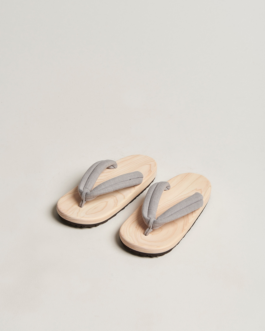 Uomini | Beams Japan Wooden Geta Sandals Light Grey | Beams Japan | Wooden Geta Sandals Light Grey