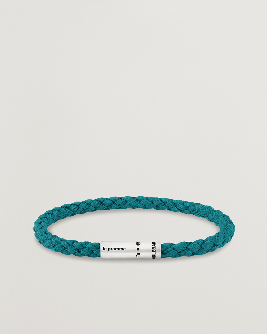 Uomini | LE GRAMME x Orlebar Brown Nato Bracelet Navy/Teal | LE GRAMME | x Orlebar Brown Nato Bracelet Navy/Teal
