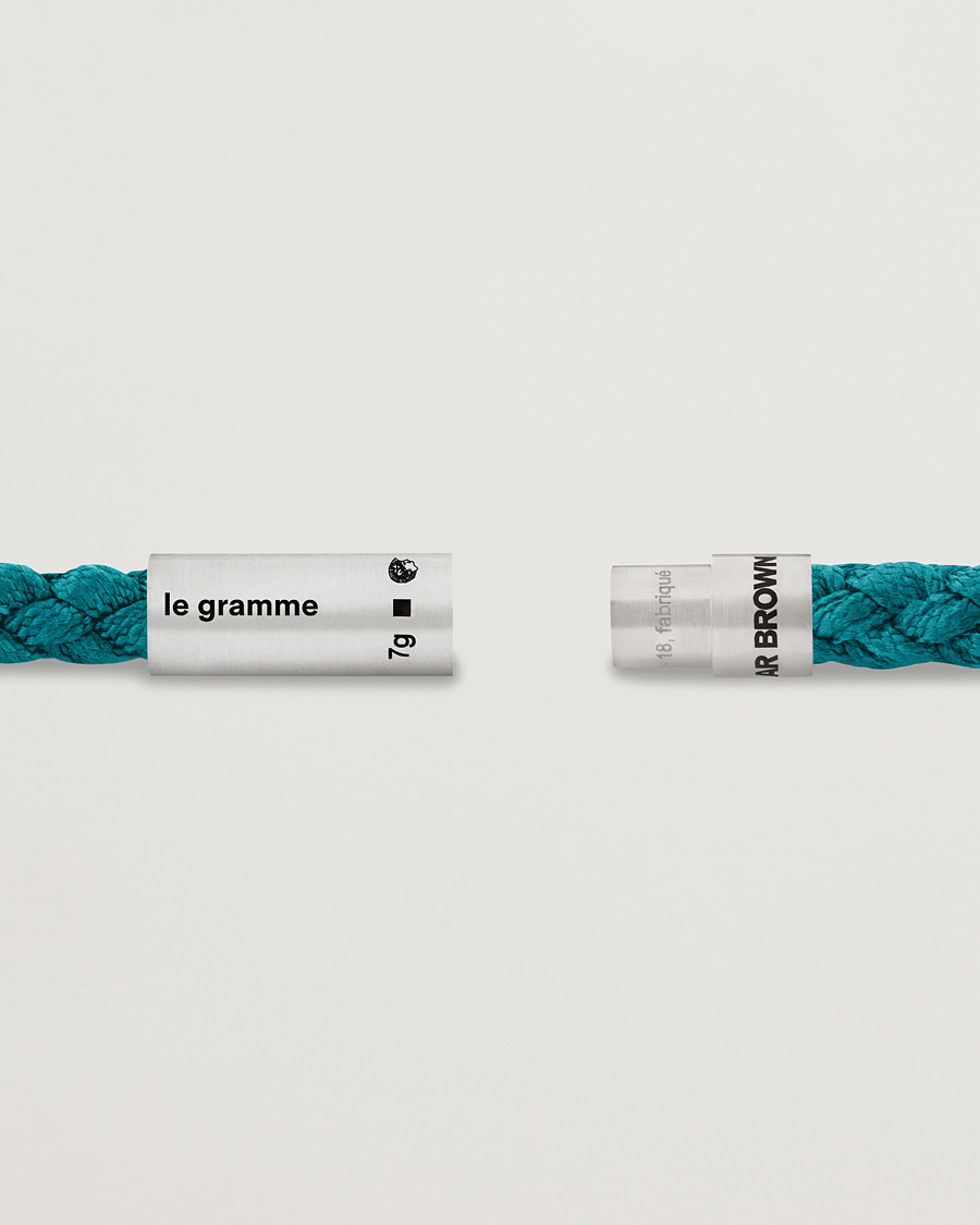Uomini | LE GRAMME x Orlebar Brown Nato Bracelet Navy/Teal | LE GRAMME | x Orlebar Brown Nato Bracelet Navy/Teal