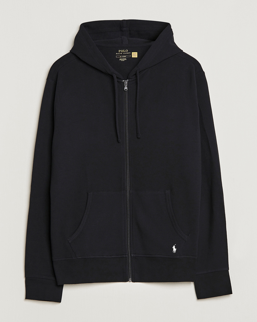 Uomini | Maglieria | Polo Ralph Lauren | Cotton Jersey Long Sleeve Hoodie Polo Black