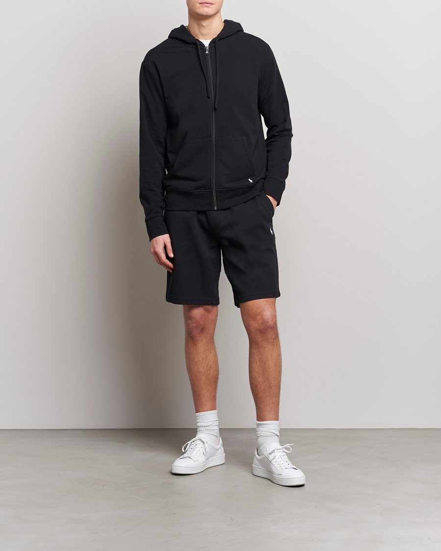Uomini | Maglieria | Polo Ralph Lauren | Cotton Jersey Long Sleeve Hoodie Polo Black